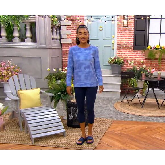 Fit 4 All by Carrie Wightman Women's Top Tye-Dye Teardrop ( Turquoise 5X ) - Picture 3 of 3